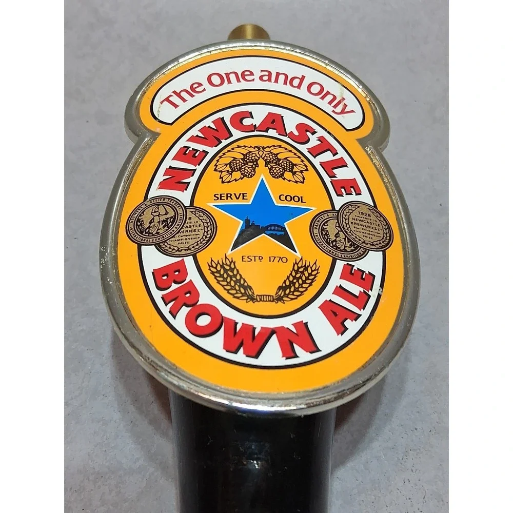 NEWCASTLE BROWN ALE Beer Tapper Handle Vtg England 11